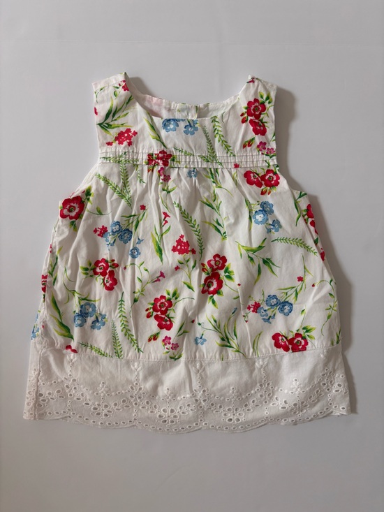 Janie and Jack Other - Janie and Jack Girls Size 5 Floral Eyelet Hem Summer Dress White